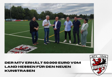 Der MTV erhält 50.000€ vom Land Hessen für den neuen Kunstrasen